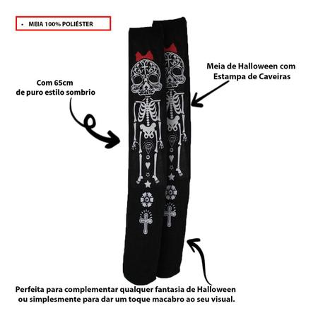 Imagem de Meia Calça Halloween Adulta Feminina Vários Modelos pra Escolher