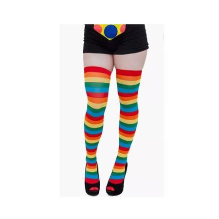 Calça listrada feminina colorida outlet