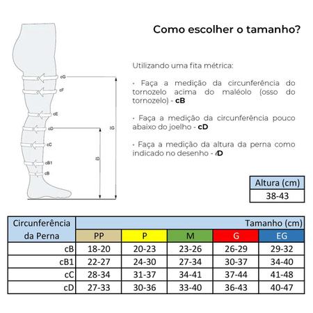 Imagem de Meia de Compressão 3/4 Antitrombo 18mmHg Branca  Varimed