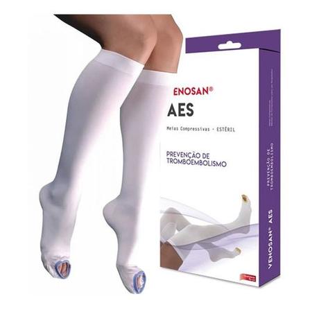Meia Elastica Anti Trombo 3/4 Panturrilhas Aes Venosan Imagem de Meia Elastica Anti Trombo 3/4 Panturrilhas Aes Venosan