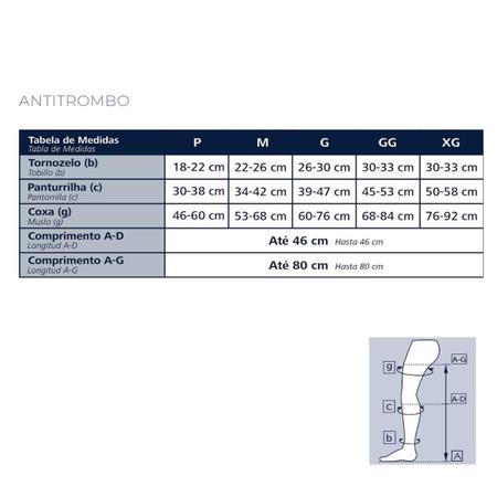 Imagem de Meia Elastica Sigvaris Anti Trombo 3/4 Panturrilha