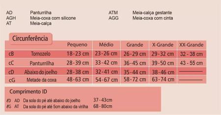 Imagem de Meia Venosan Ultraline 4000 3/4 Bege Pé Aberto 20-30