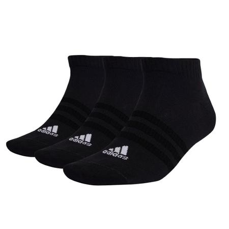 Meias Adidas Finas E Leves Sportswear Low Cut Light 3 Pares Meia