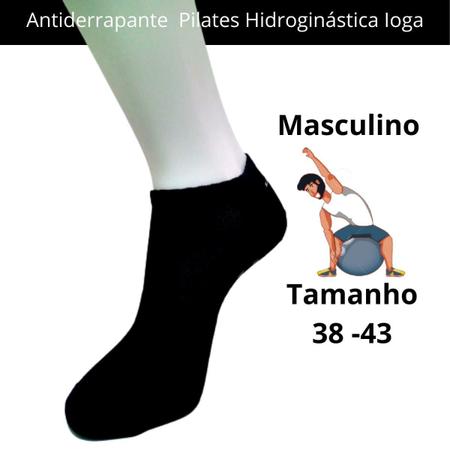 Imagem de Meias Antiderrapantes Masculino Hidroginástica Ioga Pilates