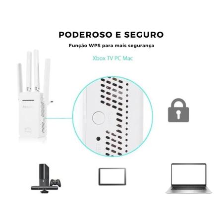 Imagem de Melhore Sua Rede: Roteador Repetidor Wi-Fi 4 Antenas Pix Link