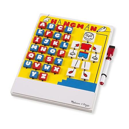 Imagem de Melissa & Doug Flip-to-Win: Pacote de jogos de viagem Hangman com 1 minipad divertido M&D Scratch Fun compatível com tema (02095)