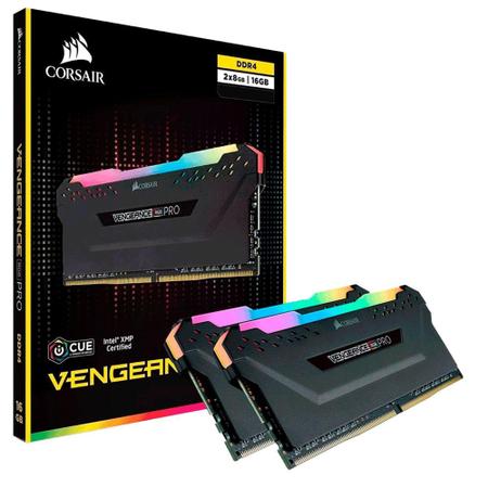 straf nyt år Vred Memória Corsair Vengeance LED RGB PRO 16GB (2x8GB) 2666Mhz DDR4 CL16 Black  - CMW16GX4M2A2666C16 - Memória RAM - Magazine Luiza