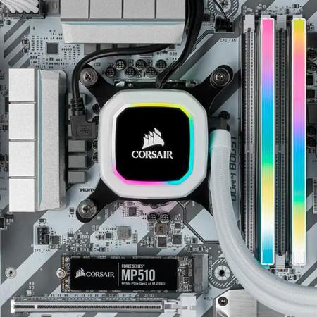 Imagem de Memória Corsair Vengeance RGB PRO SL, 32GB (2x16GB), 3200MHz, DDR4, CL16, Branco - CMH32GX4M2E3200C16W