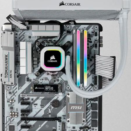 Imagem de Memória Corsair Vengeance RGB PRO SL, 32GB (2x16GB), 3200MHz, DDR4, CL16, Branco - CMH32GX4M2E3200C16W