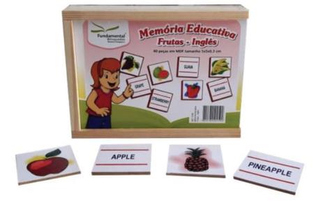Memória Frutas Inglês - Simque Brinquedos Educativos
