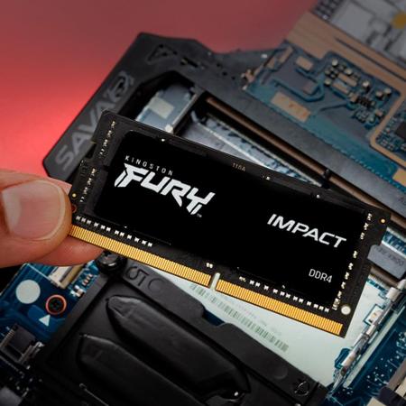 Imagem de Memória Kingston Fury Impact, 16GB, 3200MHz, DDR4, CL20, Para Notebook - KF432S20IB/16