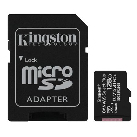 Imagem de Memoria micro sd kingston 128gb classe 10 100mb/s canvas
