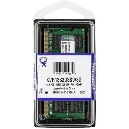 Imagem de Memoria Notebook 8GB DDR3 1333 Mhz Kingston Kvr1333d3s9/8g