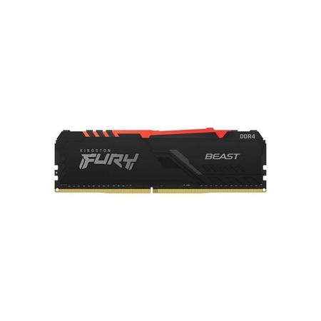 Memória RAM DDR4 Kingston 3200 MHz 8 GB Fury Beast RGB KF432C16BBA/8 - Preto