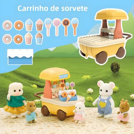 Imagem de Meninas Em Miniatura Floresta Família Casa De Bonecas Acessórios Cozinha Rena Animal Móveis Fingir