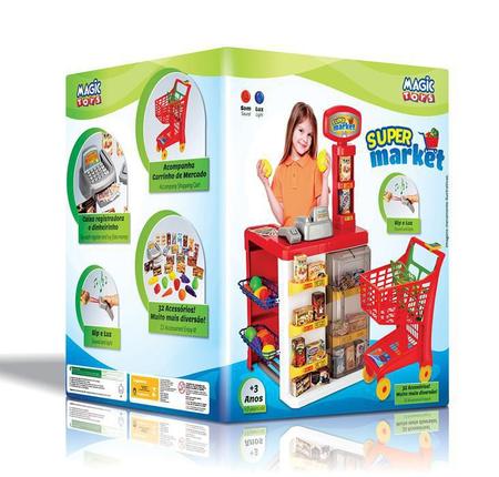 Imagem de Mercadinho Infantil + Carrinho De Compra Super Market