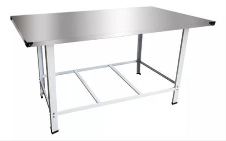 Imagem de Mesa Bancada De Serviço Industrial 95x55 Cm Tampo Aço Inox