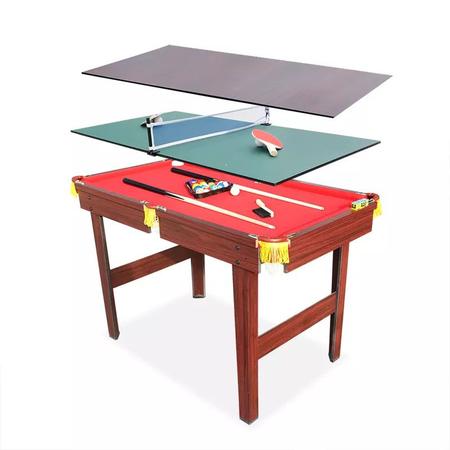 Conjunto De Jogos De Bilhar De Mesa De Sinuca - Mini Mesa De Sinuca  Clássica Para Crianças E Adultos Com Bolas De Bilhar Tamanho Viagem, Rack E  2