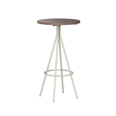 Mesa Bistrô Tampo Legno Tubos Prata 1575 Carraro Imagem de Mesa Bistrô Tampo Legno Tubos Prata 1575 Carraro