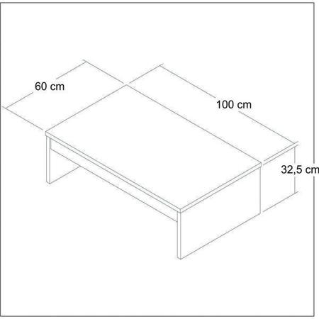 Imagem de Mesa Centro Retangular Decibal Móveis