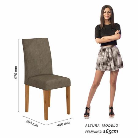 Imagem de Mesa Com 4 Cadeiras 1,36 Versalhes Cin/preto/capucc - Móveis Arapongas