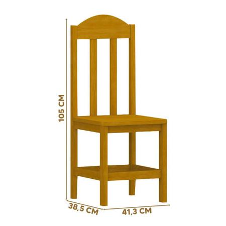 Imagem de Mesa Com 4 Cadeiras Para Cozinha 120 x 88 Madeira Maciça Cerejeira Nemargi