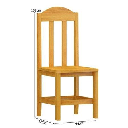 Imagem de Mesa com 6 Cadeiras de Madeira Maciça 160x88 Safira Cerejeira