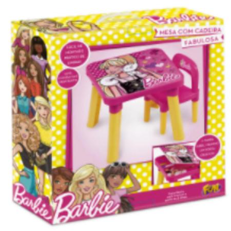 Imagem de Mesa Com Cadeira infantil da Barbie 69269 - Fun 7896744860009
