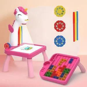 Mesa Rosa com Projetor 48 Desenhos Jogo Tetris + 12 Canetinha - Toy Mix -  Outros Jogos - Magazine Luiza