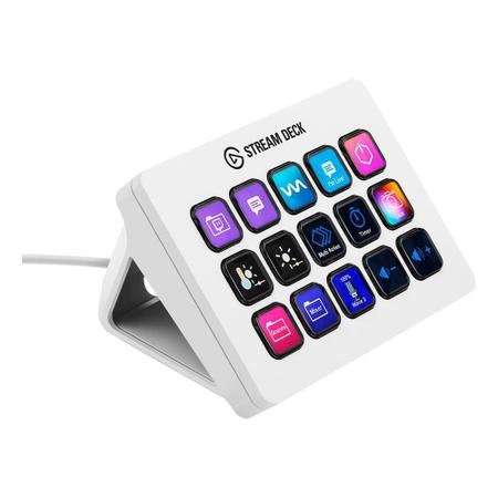 Imagem de Mesa controladora Streaming Elgato Stream Deck MK.2, 15 teclas LCD, USB, Branco - 10GBA9911