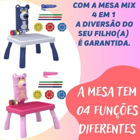 Mesa Rosa com Projetor 48 Desenhos Jogo Tetris + 12 Canetinha - Toy Mix -  Outros Jogos - Magazine Luiza