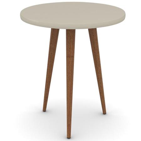 Imagem de Mesa de Apoio com Pés de Madeira Maciça Legs Off White