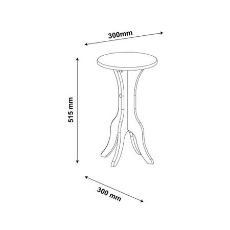 Imagem de Mesa de Apoio/Lateral Redonda 30cm Multimóveis CR45130