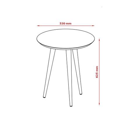 Imagem de Mesa de Apoio Luna Pés Palito 53 Cumarú Patrimar