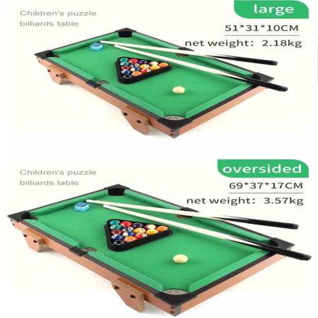 Mesa de bilhar sinuca infantil em madeira grande 52cm com pezinhos de chao  e mesa snooker crianças - MAKEDA - Sinuca / Bilhar Infantil - Magazine Luiza