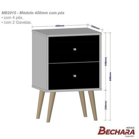 Imagem de Mesa de Cabeceira 2 Gavetas Mb2015 Decor Móveis Bechara