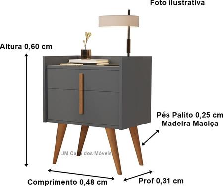 Puff para quarto madeira maciça 1,0m - Califórnia