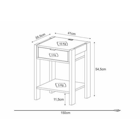 Imagem de Mesa de Cabeceira Multimóveis VCR35003