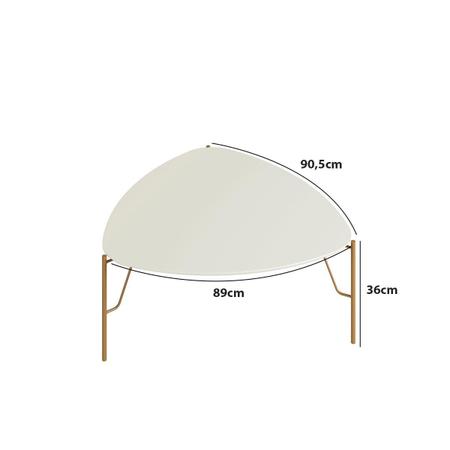 Mesa de Centro 36cm para Sala 100% MDF com Pés em Metal - Casa Lar Inco SE Imagem de Mesa de Centro 36cm para Sala 100% MDF com Pés em Metal