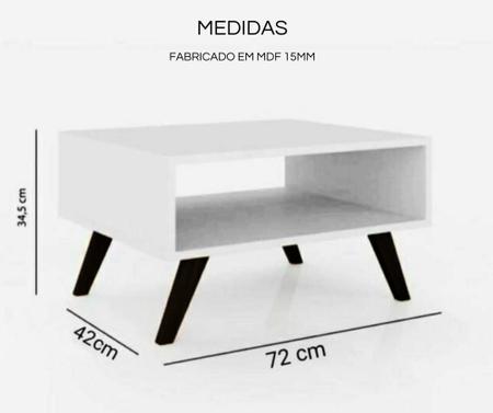 Imagem de Mesa de centro retrô decorativa