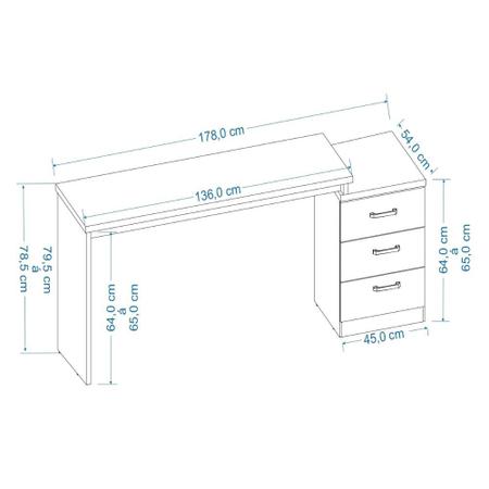 Imagem de Mesa De Computador Gamer Quarto Escrivaninha DRX 5000