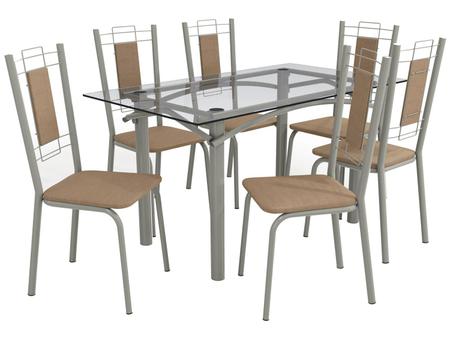 Imagem de Mesa de Cozinha 6 Cadeiras Retangular
