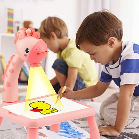 Prancheta Projeção Graffiti Com 24 Padrões,mesa Jogo Multifuncional Desenho  E Pintura Infantil,escrivaninha Divertida De Aprendizagem Precoce Para  Crianças,meninos,meninas,de 3 Anos Ou Mais,Blue