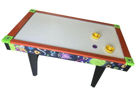 Mesa de Aero Hockey, AZUL , acompanha 2 suportes e 2 discos