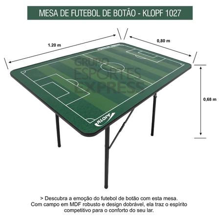 Imagem de Mesa De Futebol De Botão Tradicional Klopf Pés Dobrável 1027