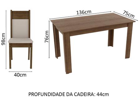 Imagem de Mesa de Jantar 6 Cadeiras Retangular 