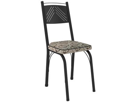 Imagem de Mesa de Jantar 6 Cadeiras Retangular Preta Artefamol Europa Malva