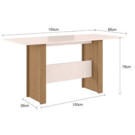 Mesa de Jantar 6 Lugares Milano - Poliman Móveis Imagem de Mesa de Jantar 6 Lugares Milano
