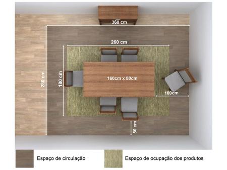 Imagem de Mesa de Jantar 6 Lugares Retangular