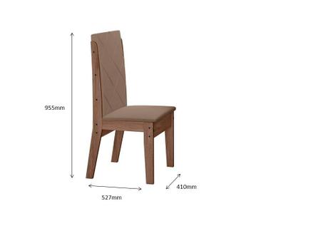 Imagem de Mesa de Jantar Austria 1,56 com 6 Cadeiras Celta Moveis